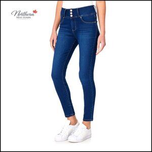 High-Waisted Skinny Jeans with Stretch, Slimming Fit, Size 7